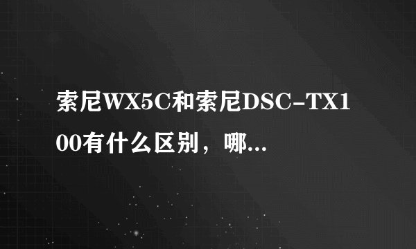 索尼WX5C和索尼DSC-TX100有什么区别，哪个性价比高？越详细越好，谢谢了！！