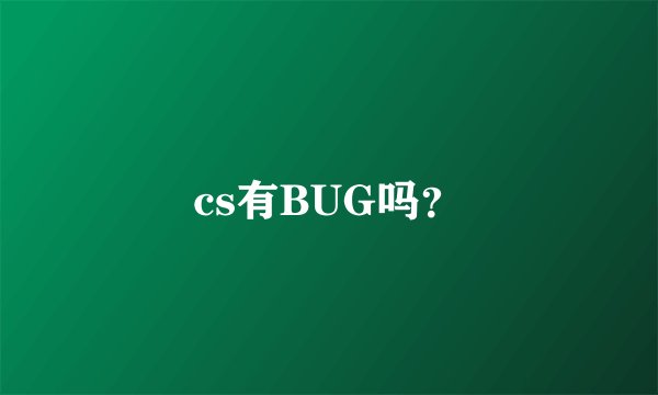 cs有BUG吗？