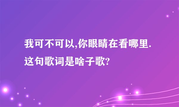 我可不可以,你眼睛在看哪里.这句歌词是啥子歌?