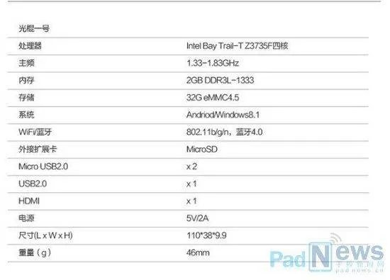 光棍一号的规格参数