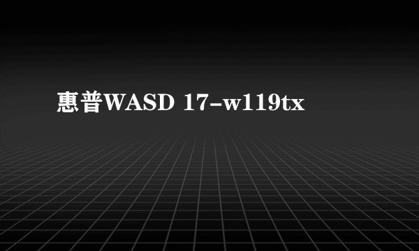 惠普WASD 17-w119tx