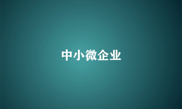 中小微企业