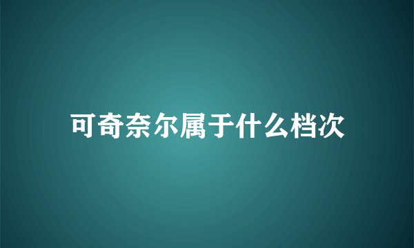可奇奈尔属于什么档次