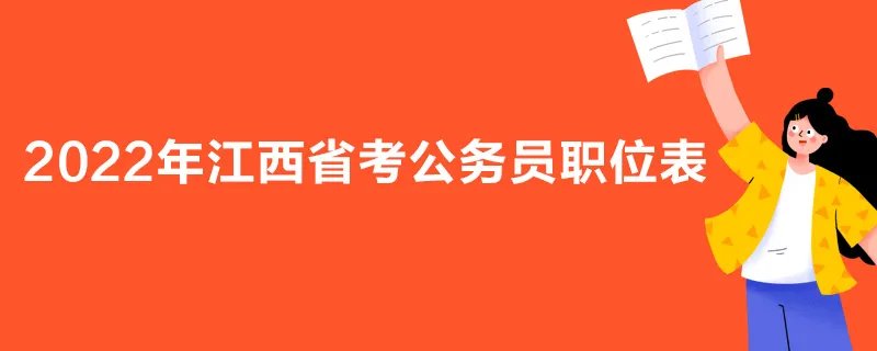 2022年江西省考公务员职位表