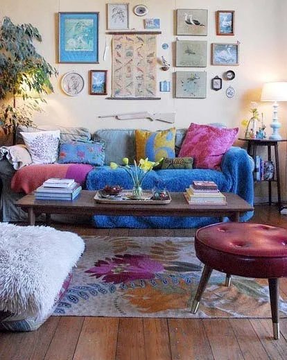 波西米亚风情的客厅，真让人难以抗拒~