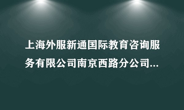 上海外服新通国际教育咨询服务有限公司南京西路分公司怎么样？