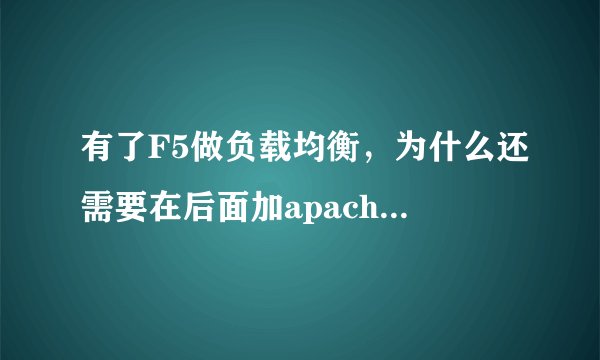 有了F5做负载均衡，为什么还需要在后面加apache做负载均衡呢？