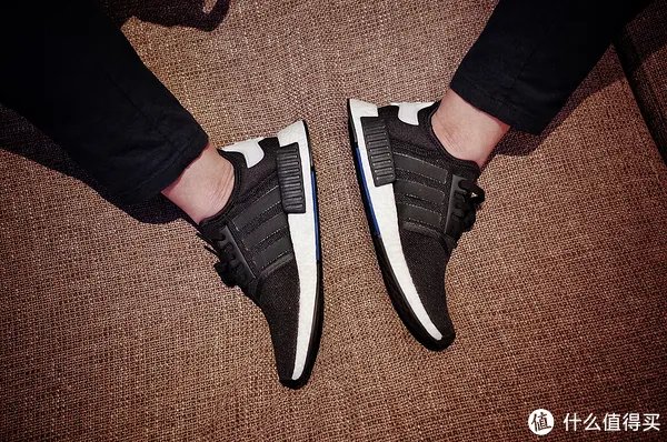 #首晒# Adidas 阿迪达斯 NMD Primeknit 东京城市蓝黑 限定跑鞋 开箱