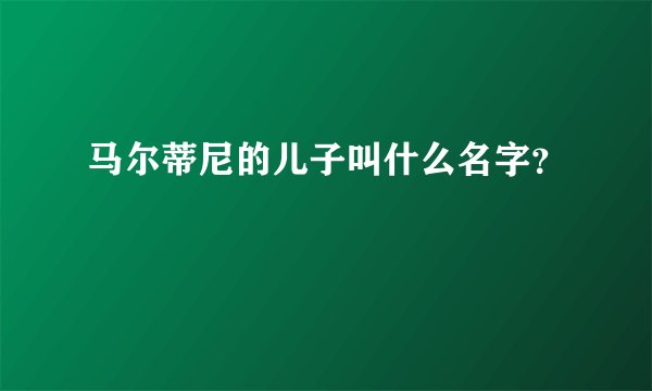马尔蒂尼的儿子叫什么名字？