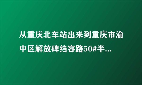 从重庆北车站出来到重庆市渝中区解放碑绉容路50#半岛国际大厦29-d怎么走