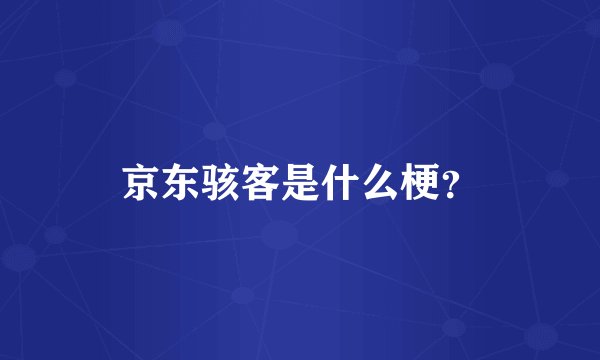 京东骇客是什么梗？