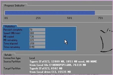 GHOST完成后，出现对话框内容是Continue或ResetComputer是什么
