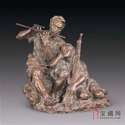 艰苦岁月的雕塑品