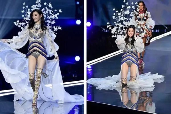 奚梦瑶走秀胸好大 真空透点尺度十分大胆