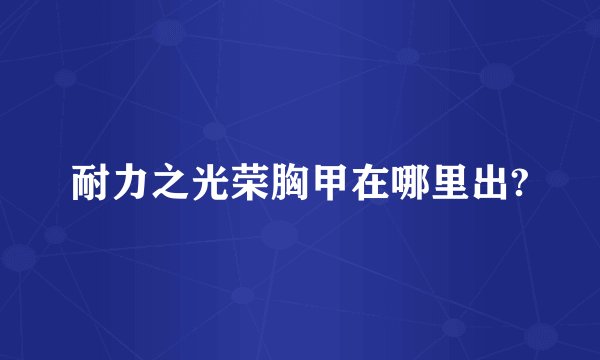 耐力之光荣胸甲在哪里出?