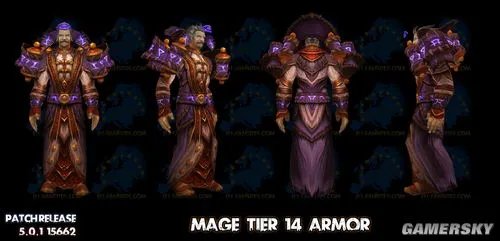 《魔兽世界：潘达利亚的迷雾(WOW：Mists of Pandaria)》5.0各职业T14套装曝光 比比谁更雷？