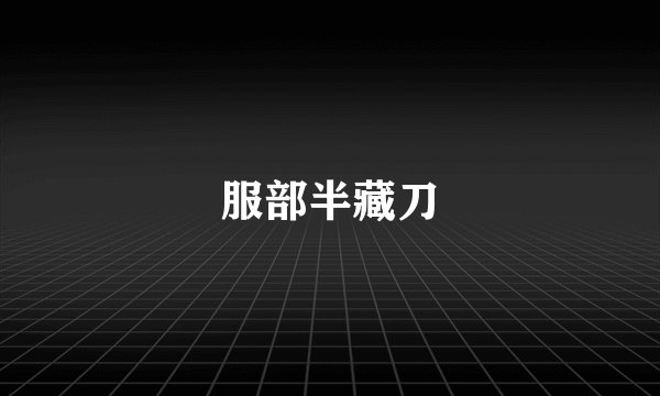 服部半藏刀