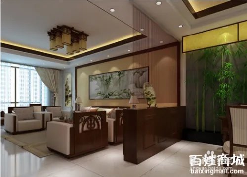 2013客厅隔断效果图 客厅半封闭式隔断