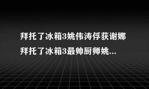 拜托了冰箱3姚伟涛俘获谢娜 拜托了冰箱3最帅厨师姚伟涛个人资料介绍