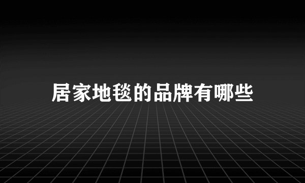 居家地毯的品牌有哪些