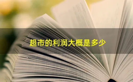 超市的利润大概是多少