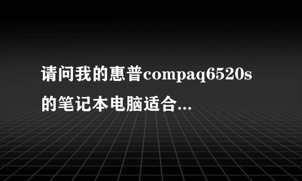 请问我的惠普compaq6520s的笔记本电脑适合玩《全面战争系列》中的哪一个？