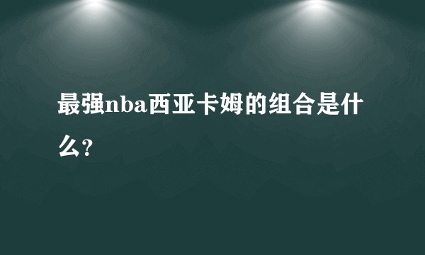 最强nba西亚卡姆的组合是什么？