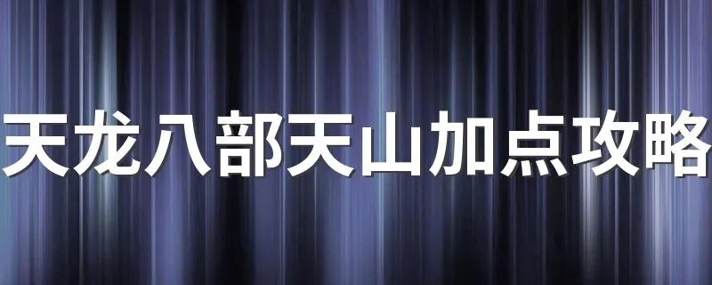 天龙八部天山加点攻略 天龙八部天山怎么加点