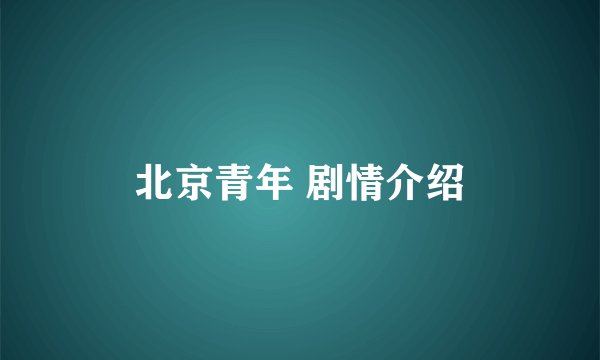 北京青年 剧情介绍