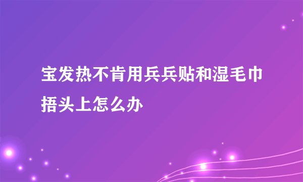 宝发热不肯用兵兵贴和湿毛巾捂头上怎么办