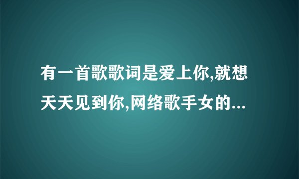 有一首歌歌词是爱上你,就想天天见到你,网络歌手女的唱的叫什么歌啊