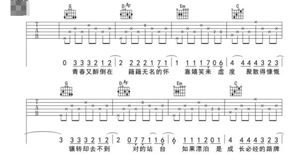 理想三旬吉他谱是？