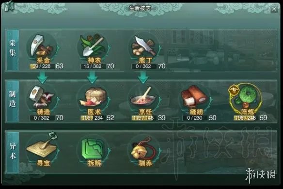 《剑网3》生活技能图文介绍 生活技能哪个比较赚钱?