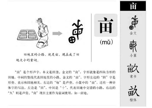 亩字的部首并组词