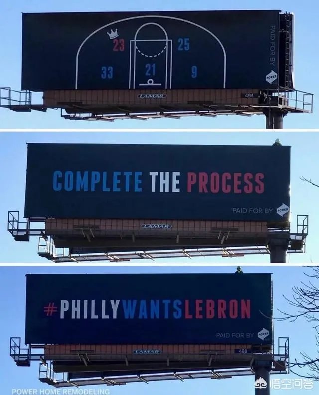 如何看待湖人和76人竖立广告牌招募詹姆斯？詹姆斯会有决定三吗？