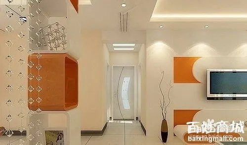 2013客厅隔断效果图 客厅半封闭式隔断