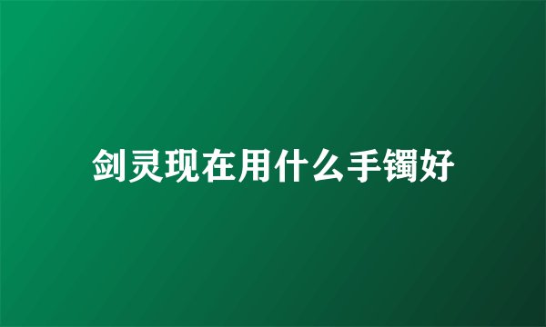 剑灵现在用什么手镯好
