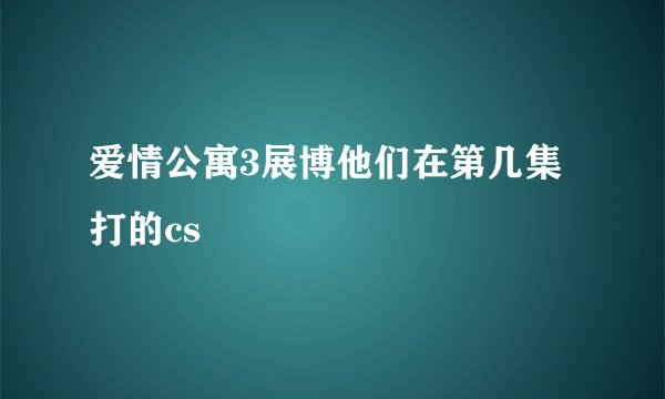 爱情公寓3展博他们在第几集打的cs