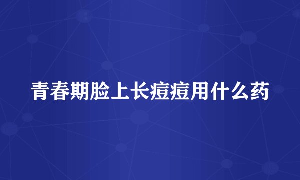 青春期脸上长痘痘用什么药