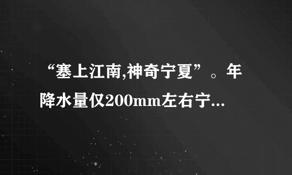 “塞上江南,神奇宁夏”。年降水量仅200mm左右宁夏平原,盛产稻米、栒杞等名特优产品,有着“塞上江南”的美誉。读宁夏行政中心气候统计图和宁夏平原及周边区域图,回答下列问题。(1)宁夏回族自治区行政中心是________ ,该地气候特点是________ 。(2)分析宁夏平原水稻、枸杞等农作物生产的有利自然条件。_____________ (至少答两点)(3)宁夏平原农业发展过程中可能带来的生态环境问题是___________ 。