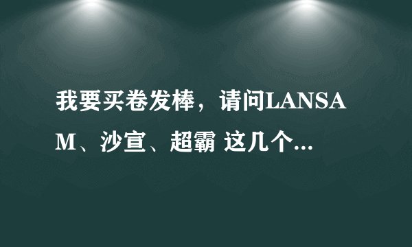 我要买卷发棒，请问LANSAM、沙宣、超霸 这几个牌子哪个好？