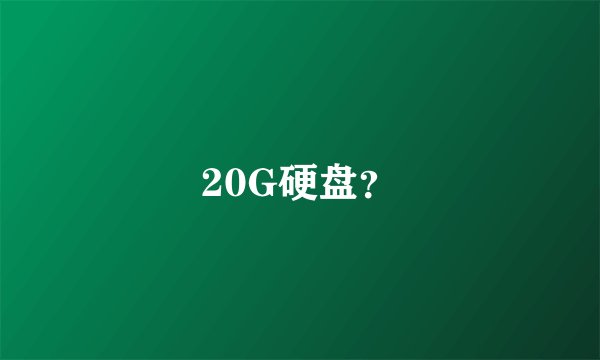 20G硬盘？
