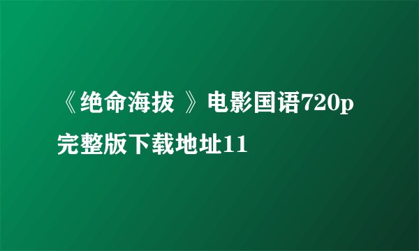 《绝命海拔 》电影国语720p完整版下载地址11
