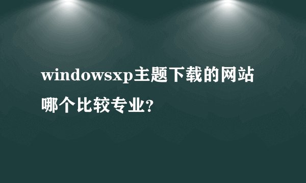 windowsxp主题下载的网站哪个比较专业？