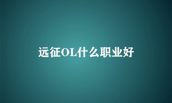 远征OL什么职业好