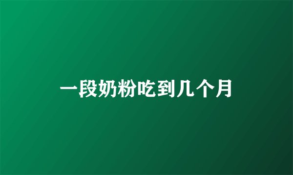 一段奶粉吃到几个月