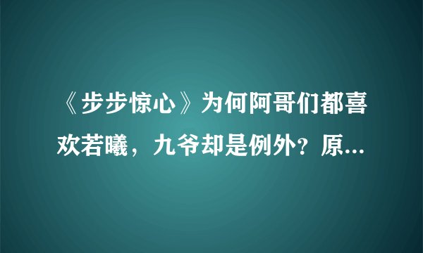 《步步惊心》为何阿哥们都喜欢若曦，九爷却是例外？原因八爷才懂