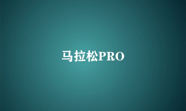 马拉松PRO