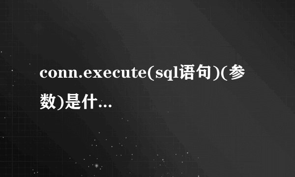 conn.execute(sql语句)(参数)是什么意思？