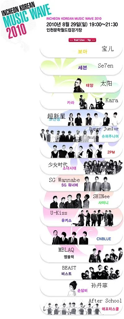 2010中韩歌会演出名单